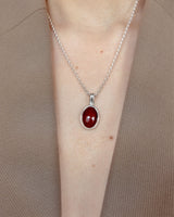 Figura Silver Necklace w. Carnelian