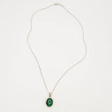 Figura Silver Necklace w. Malachite