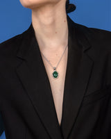 Figura Silver Necklace w. Malachite