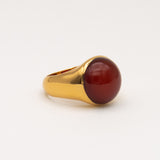 Figura Gold Plated Ring w. Carnelian