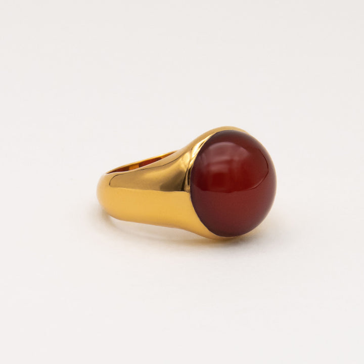 Figura Gold Plated Ring w. Carnelian
