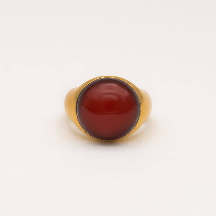 Figura Gold Plated Ring w. Carnelian