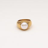 Sono Gold Plated Ring w. Freshwater Pearl