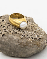 Sono Gold Plated Ring w. Freshwater Pearl