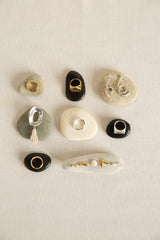 Agua Silver Earrings w. Biwa Pearls