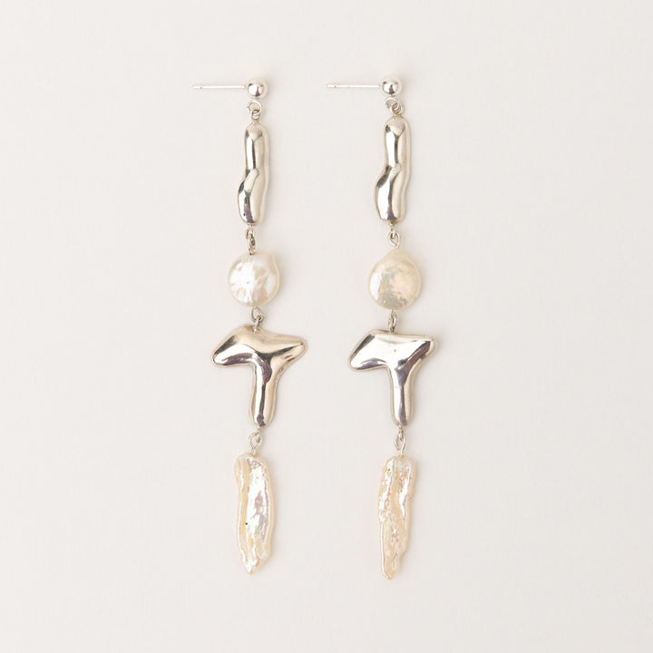 Amuleto Silberohrringe w. Biwa Perlen