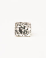 Areia Rectangular Silver Signet Ring