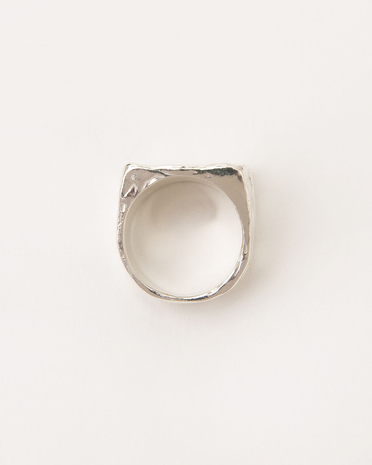 Areia Rektangulær Sølv Signet Ring