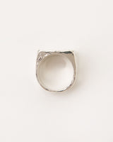 Areia Rectangular Silver Signet Ring