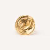 Areia Round Gold Plated Signet Ring