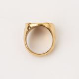 Areia Round Gold Plated Signet Ring