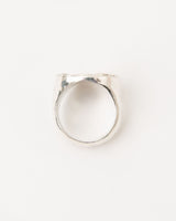 Areia Round Silver Signet Ring