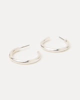 Maresia M Silver Hoops