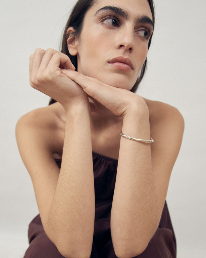 Cumaru Manschette Silberarmarm