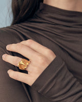 Figo L Gold Plated Ring