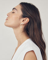 IPE Silver Earrings w. Natural Keshi Pearls