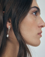 IPE Silver Earrings w. Natural Keshi Pearls