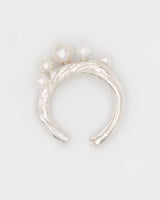 Inga Silver Ear Cuff w. Freshwater Pearls