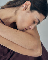 Inga Silver Ear Cuff w. Freshwater Pearls