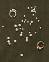 Inga Silver Ear Cuff w. Freshwater Pearls