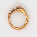 Inga Gold Plated Ring w. Freshwater Pearls