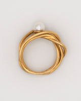 Perola Liana Gold Plated Ring w. Freshwater Pearl