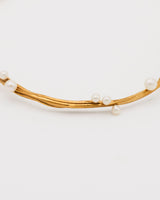 Ramo Gold Plated Choker w. Freshwater Pearls