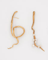 Ramo Gold Plated Earrings w. Freshwater Pearls