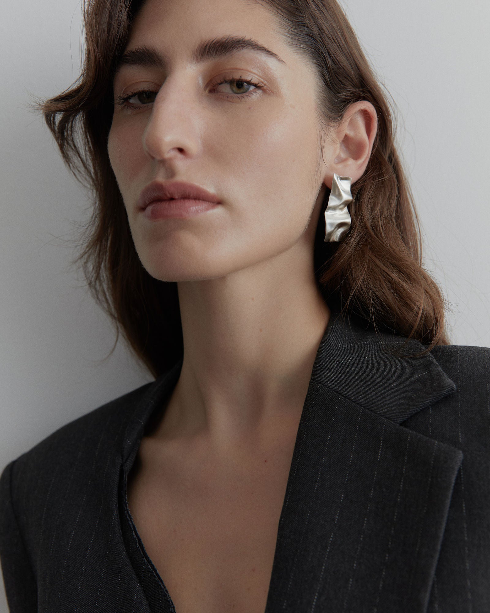 Ammassado Silver Earrings