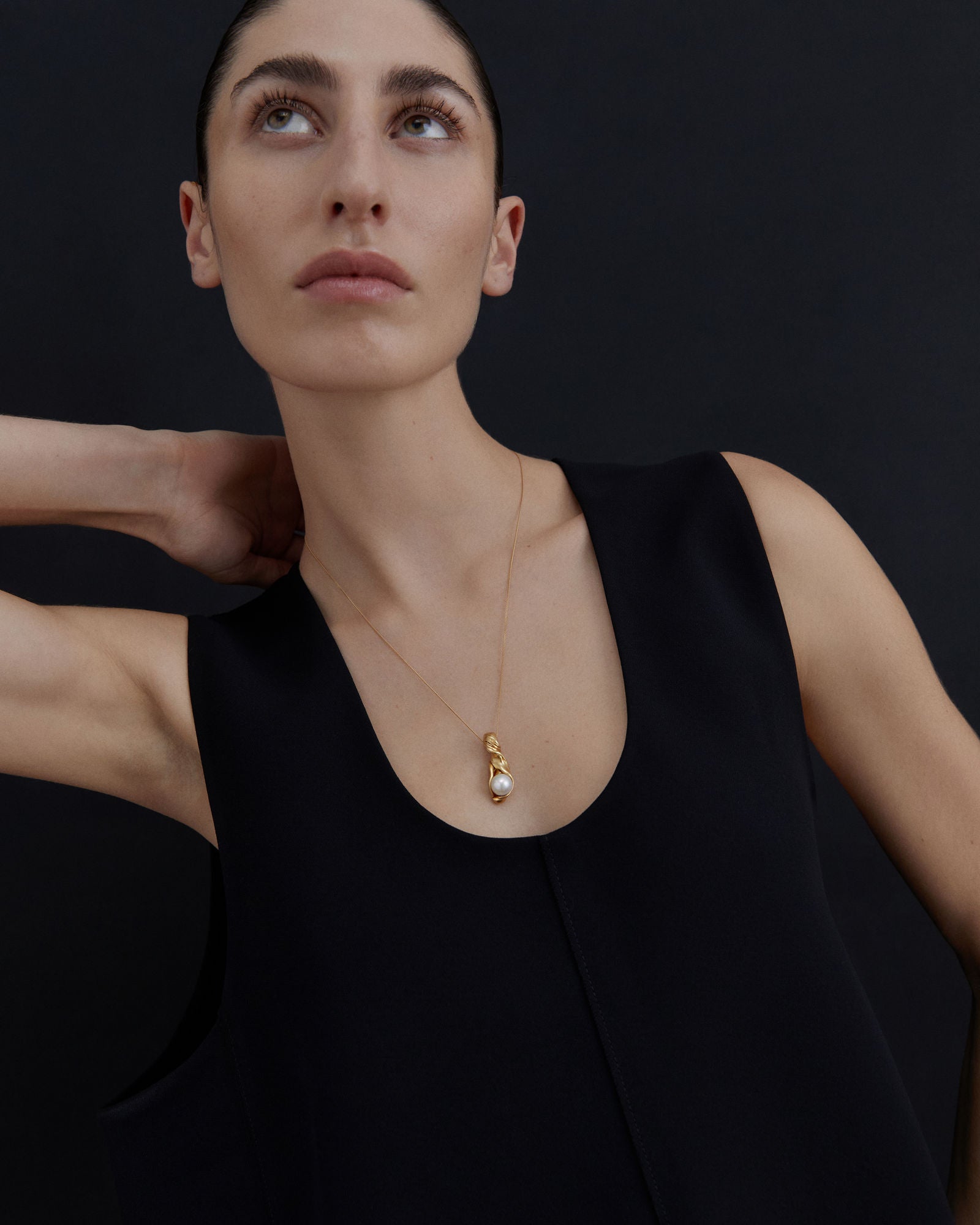 Dobra Gold Plated Necklace w. Freshwater Pearl