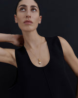 Dobra Forgyldt Halskæde m. Ferskvandsperle