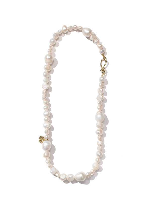 Elysia Cascade 14k Gold Necklace w. Pearls