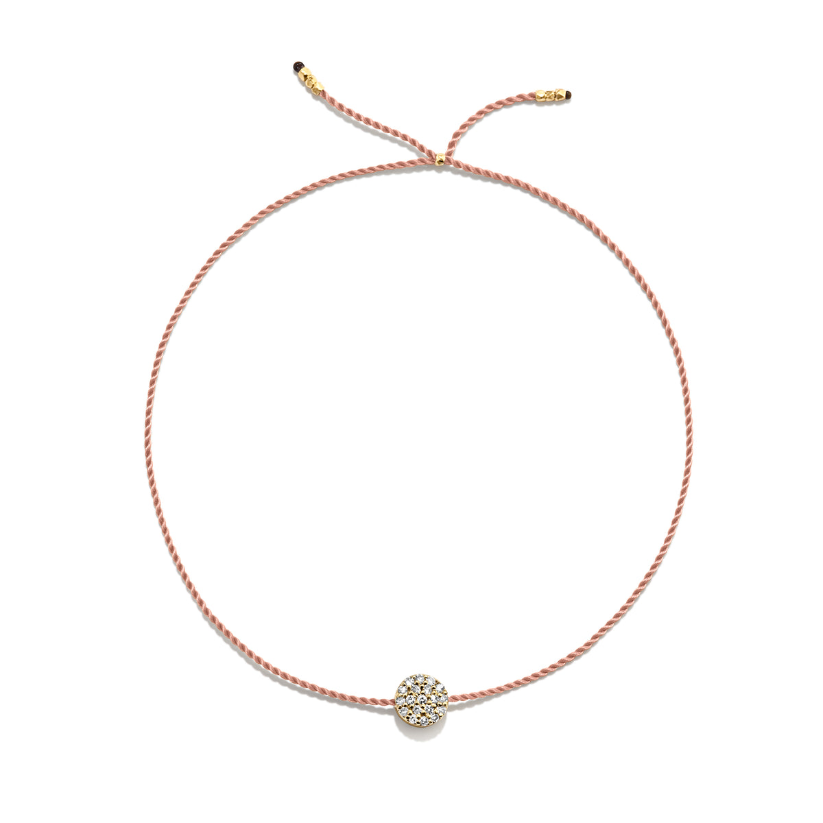 Tiny Guld Vermeil Armbånd m. Diamant Disc