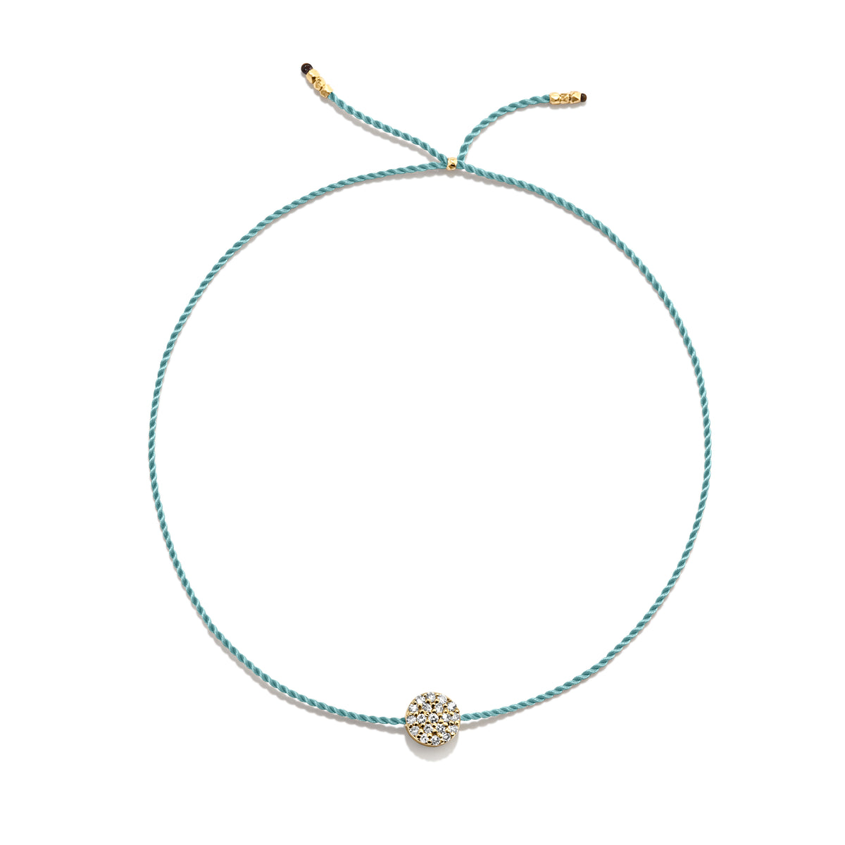 Tiny Guld Vermeil Armbånd m. Diamant Disc