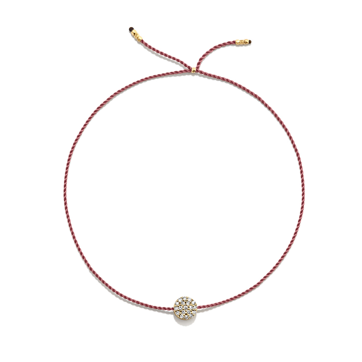 Tiny Guld Vermeil Armbånd m. Diamant Disc