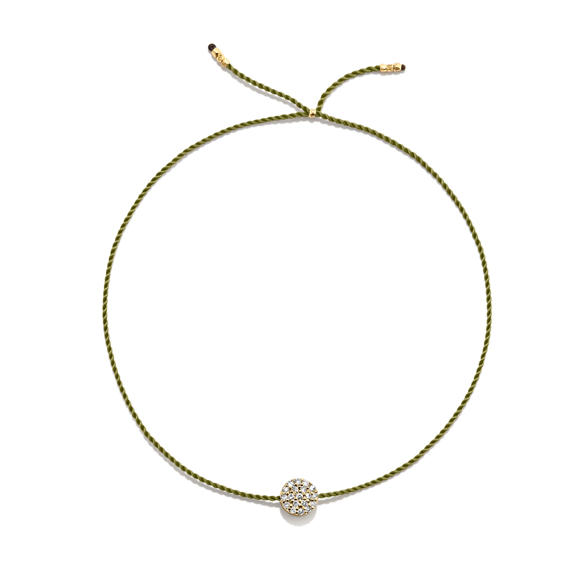 Tiny Guld Vermeil Armbånd m. Diamant Disc