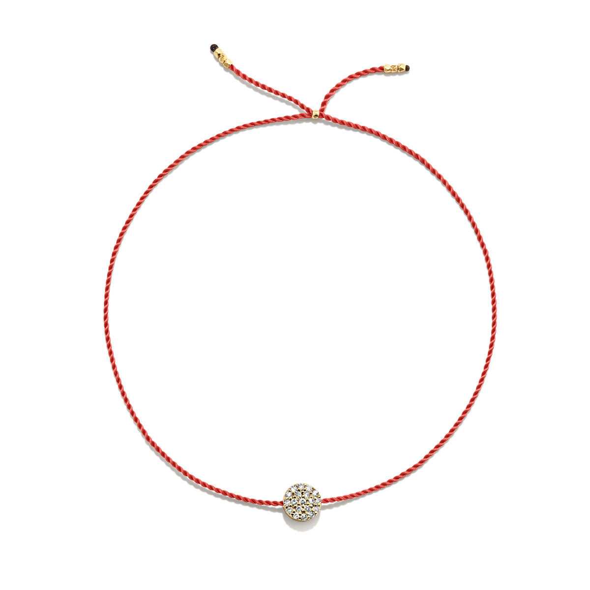 Tiny Guld Vermeil Armbånd m. Diamant Disc
