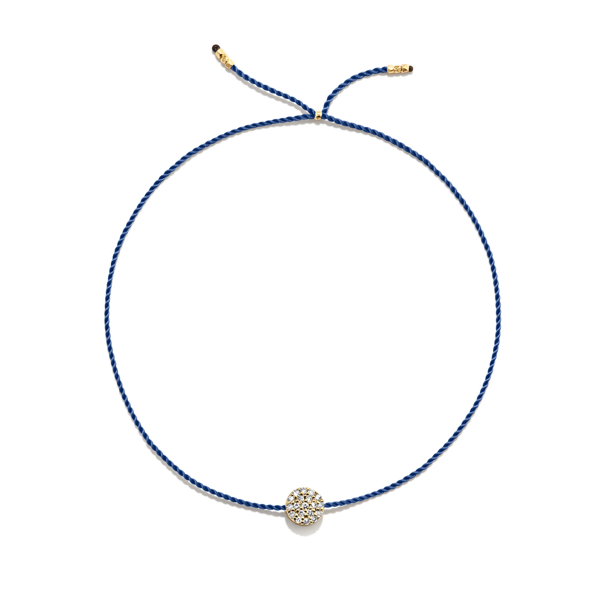 Tiny Guld Vermeil Armbånd m. Diamant Disc