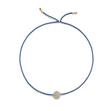 Tiny Gold Vermeil Bracelet w. Diamond Disc