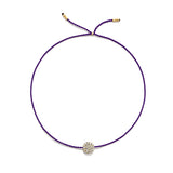 Tiny Gold Vermeil Bracelet w. Diamond Disc