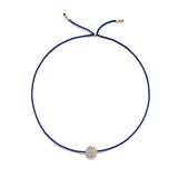 Tiny Gold Vermeil Bracelet w. Diamond Disc