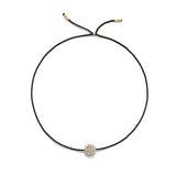 Tiny Gold Vermeil Bracelet w. Diamond Disc