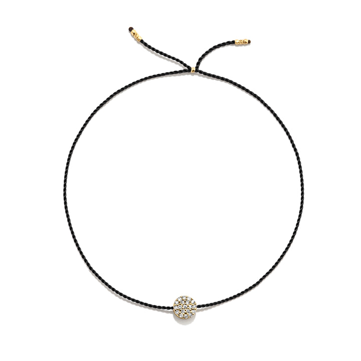 Tiny Gold Vermeil Bracelet w. Diamond Disc