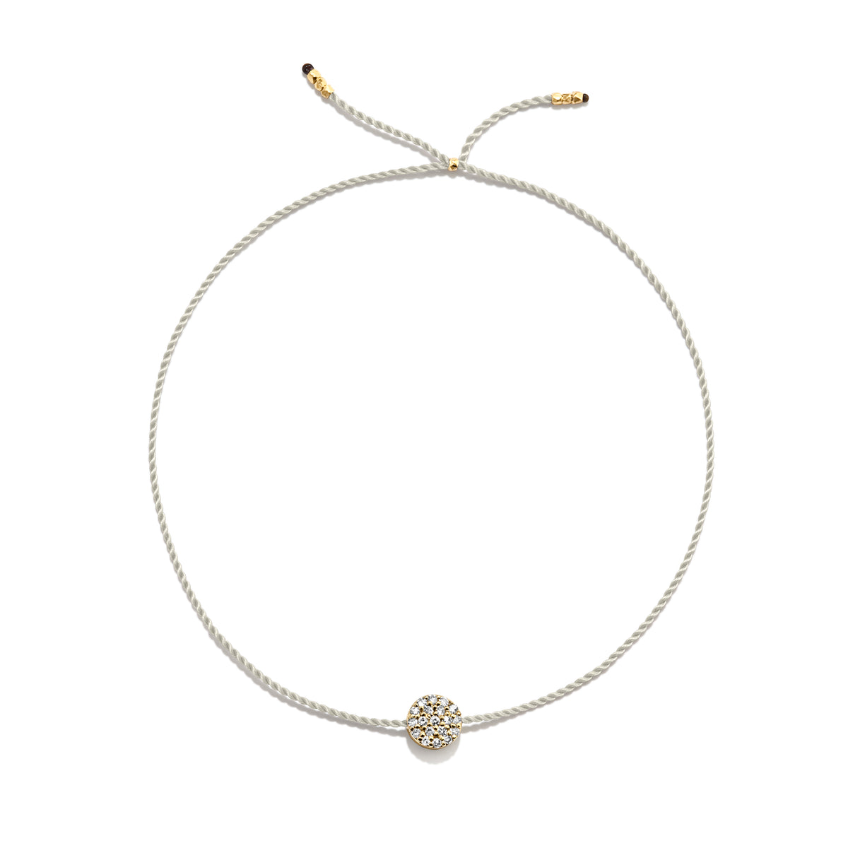 Tiny Guld Vermeil Armbånd m. Diamant Disc