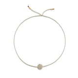 Tiny Gold Vermeil Bracelet w. Diamond Disc