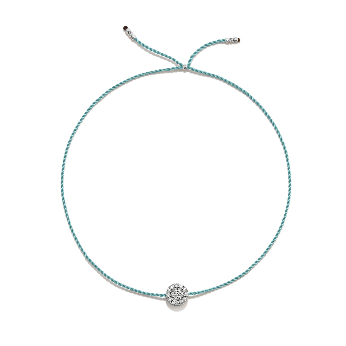Winziges Silberarmband w. Diamantscheibe
