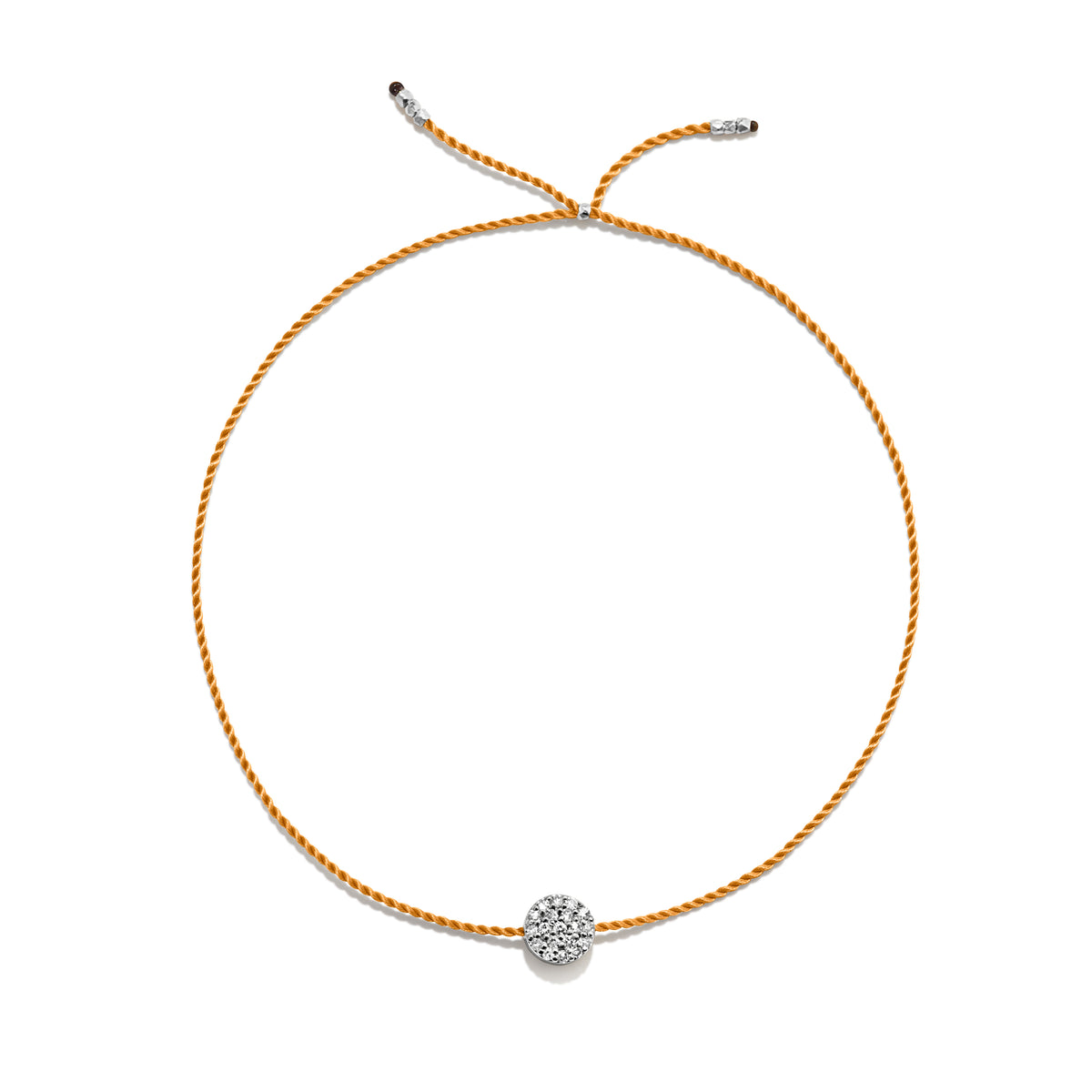 Winziges Silberarmband w. Diamantscheibe