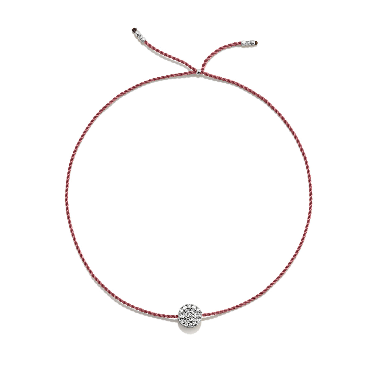 Winziges Silberarmband w. Diamantscheibe
