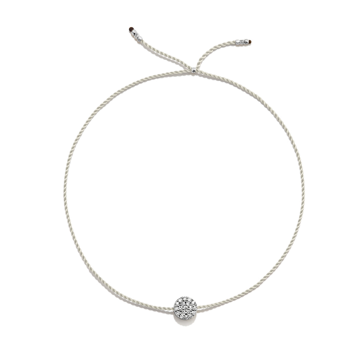 Winziges Silberarmband w. Diamantscheibe