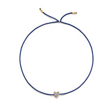 Winziges goldenes Vermeil Armband w. Diamantherz